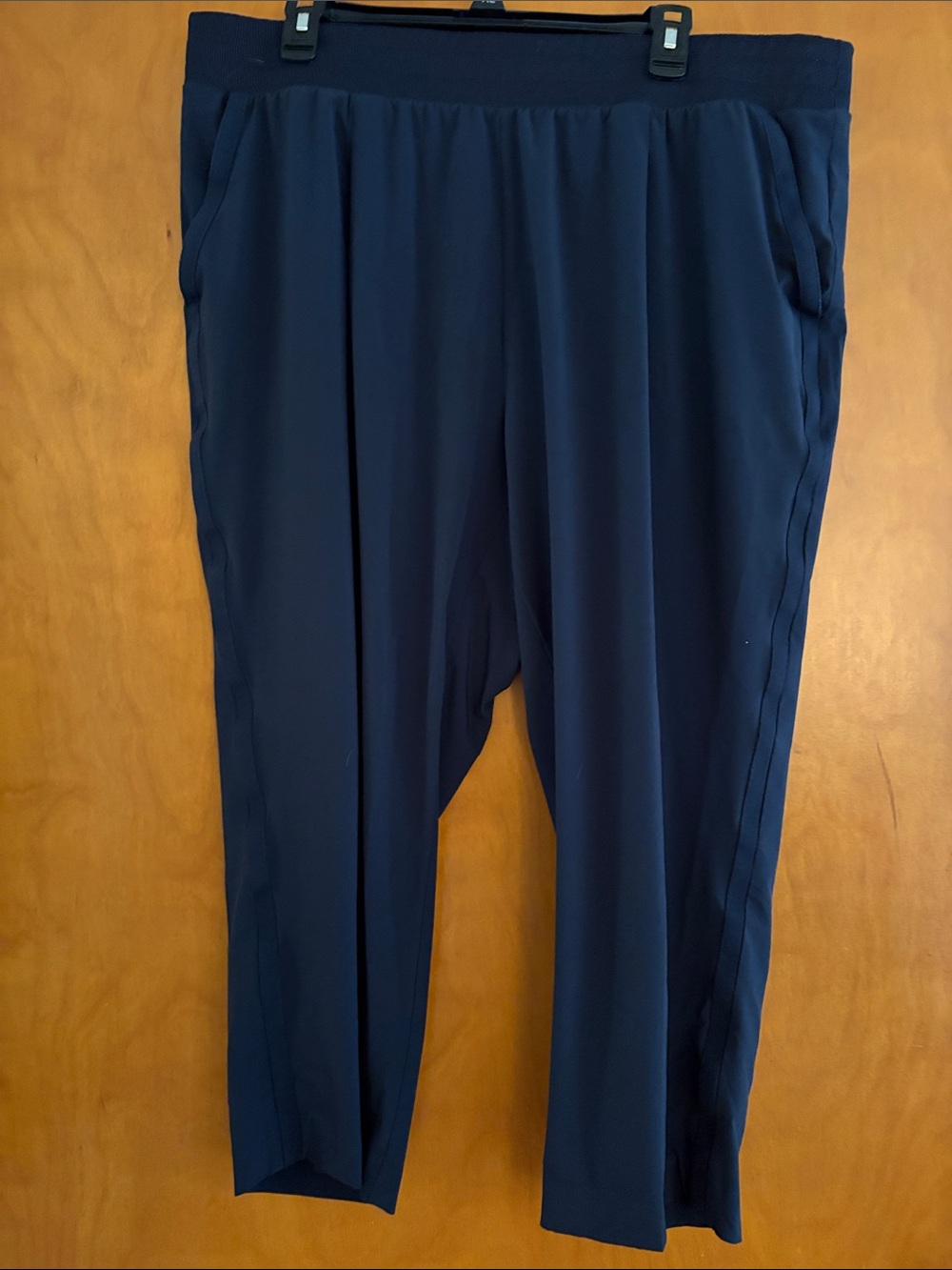 Talbot’s Navy Pull-On Tapered Pants - Petite Length